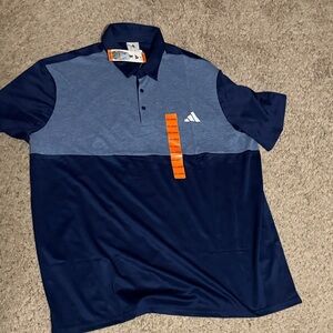 Adidas Men's Two-Tone Navy Polo